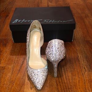 Betsey Johnson Sparkling Crystal Heels